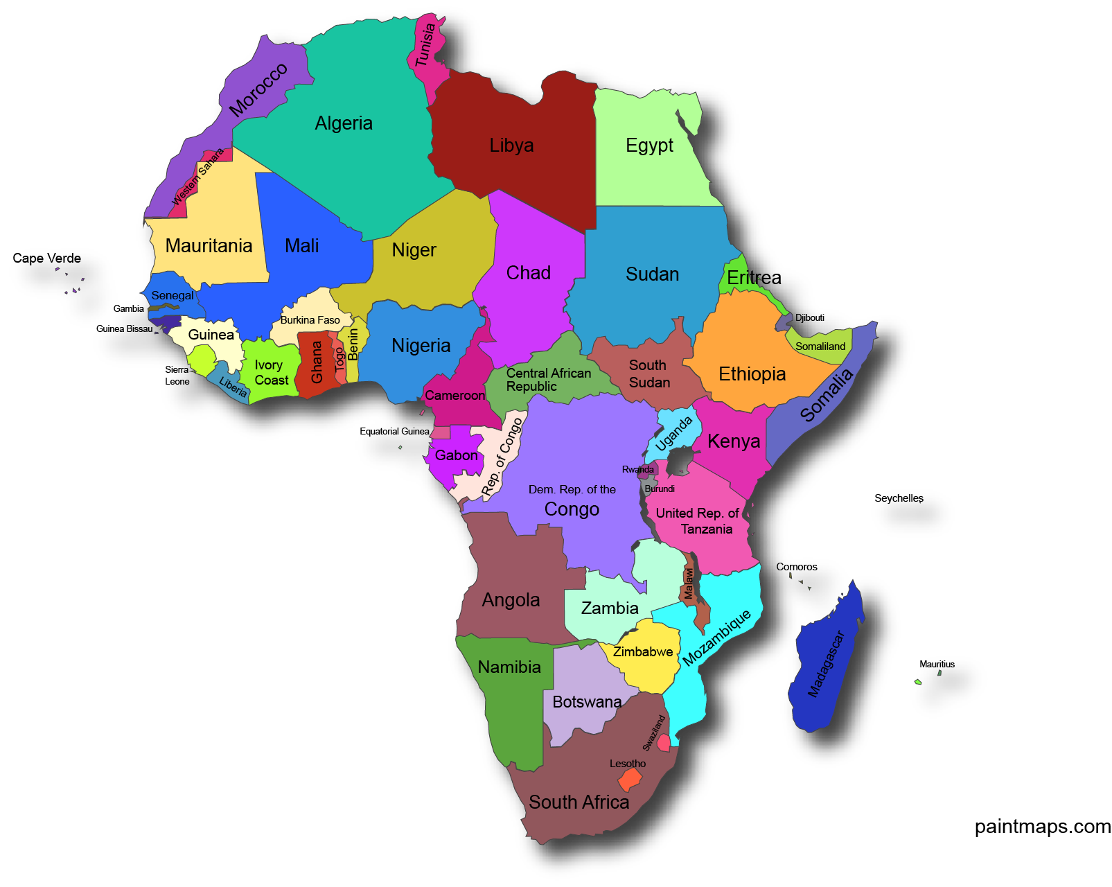 Carte de l'Afrique